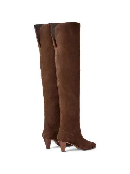Botine Ralph Lauren Collection din piele de căprioară maro
