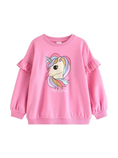 Lindex Megztinis be užsegimo Unicorn Face pastelinė geltona / šviesiai violetinė / rožinė juoda