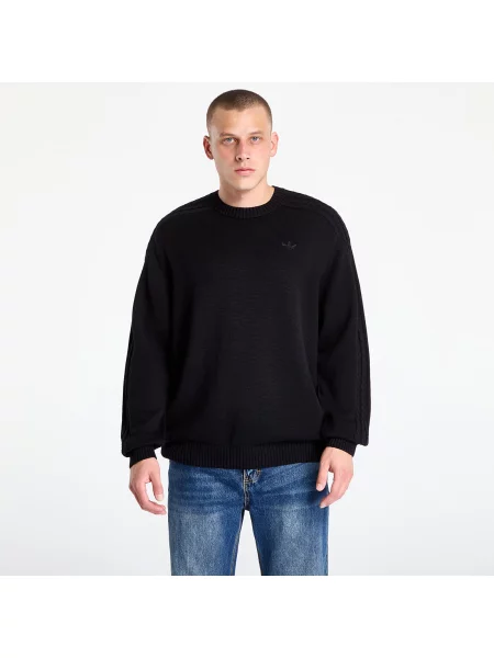Пуловер adidas Premium Essentials Knit Crewneck Black/ Semi Lucid Fuchsia M черно