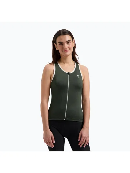 Tricou de ciclism pentru femei Rogelli Abbey Tank Top W army green / sand verde