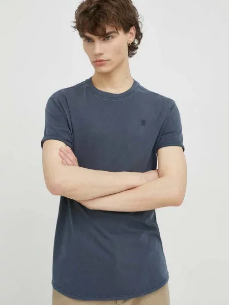 Kratka majica G-Star Raw mornarsko modra