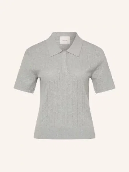Calvin Klein Pletená Polokošile světle šedá