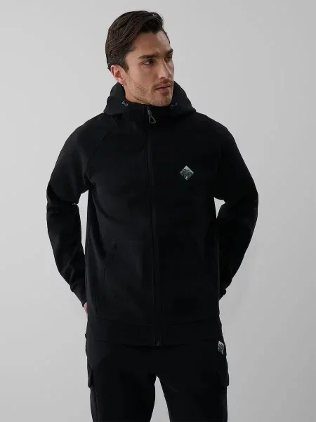 Bluza dresowa regular z kapturem 4F czarna