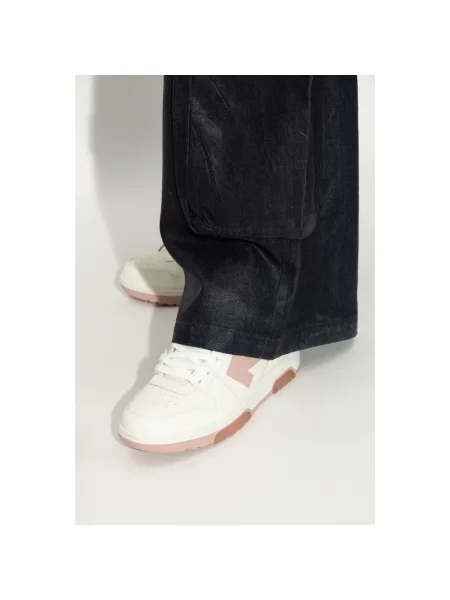 Sneakersy Off-white skórzane biznesowe białe
