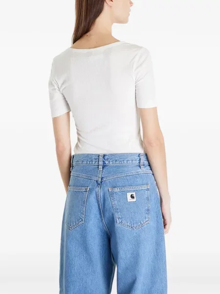 Tricou Lee cu decolteu în V alb