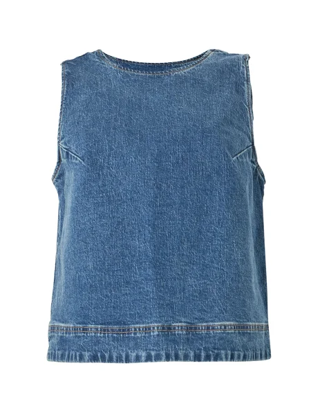 Džínový top Abercrombie & Fitch modrý