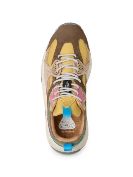 Szarvasbőr virágos sneaker Flower Mountain barna