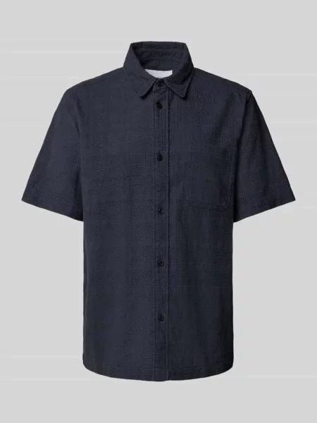Koszula casualowa o kroju regular fit z rękawem o dł. model ‘Charlie’ Les Deux granatowa
