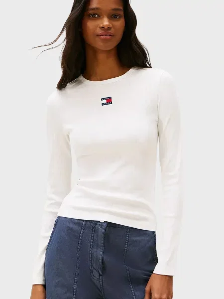 Лонгслив Tommy Jeans белый