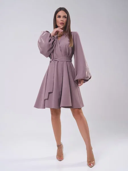 ISSA Plus Сукня міні бежевий