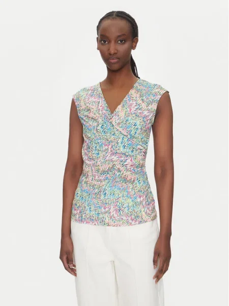 Блуза Morgan дамска с десен DPOPPA зелено