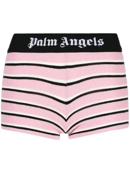 Pantaloni scurți Palm Angels cu dungi cu autograf