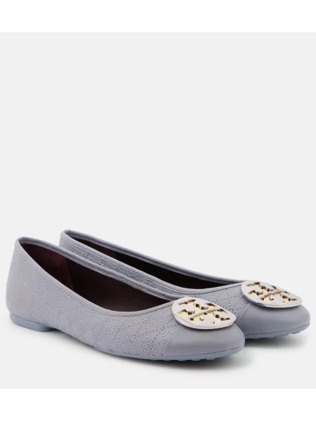 Balerini Tory Burch din piele albastru