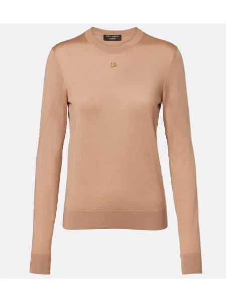 Pulover Dolce&gabbana de mătase bej