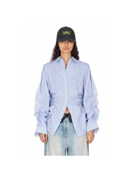 Koszula Isabel Benenato w paski niebieska