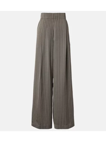 Pantaloni Dries Van Noten cu dungi gri