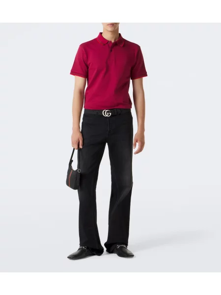 Tricou polo Gucci roșu