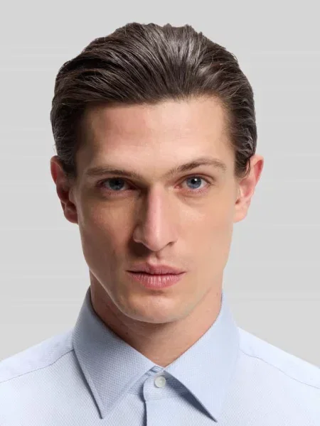 Koszula casualowa z mieszanki bawełny w kroju regular fit model Boss błękitna