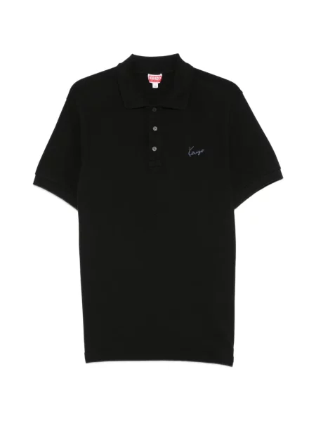 Polo majica Kenzo s vezom crna