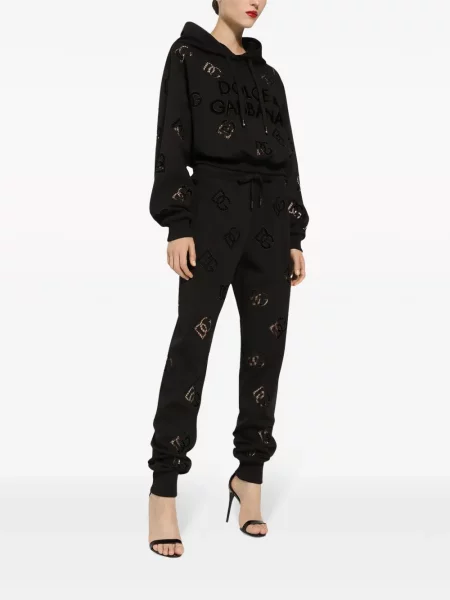 Siuvinėtos kelnės Dolce & Gabbana juoda
