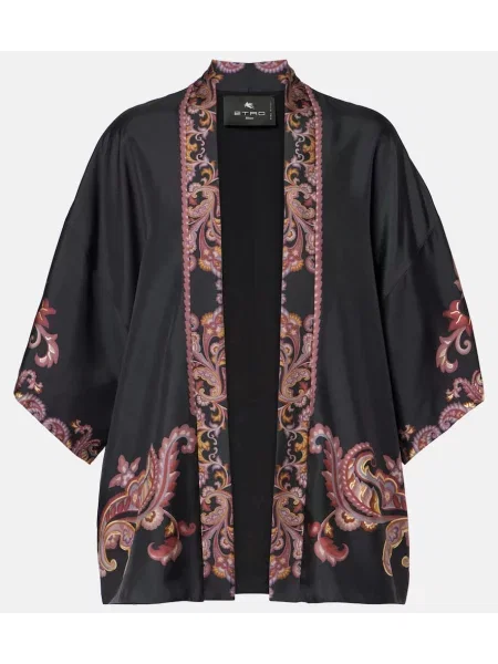 Geacă Etro de mătase cu model paisley