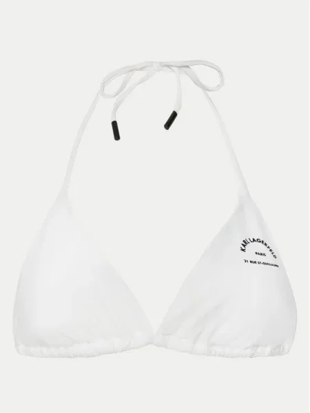 KARL LAGERFELD Bikini partea de sus alb