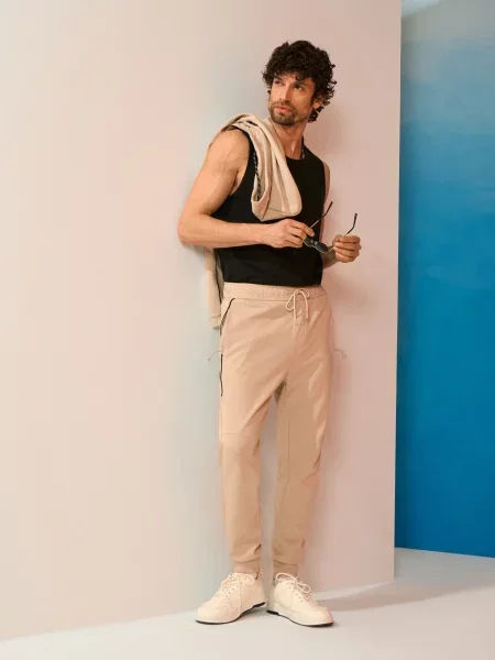 Спортивні штани джогери бежевий