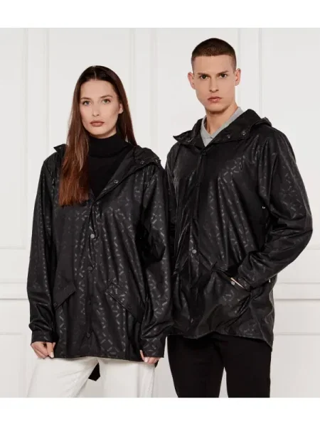 Rains geacă Jacket W3 de tranziție oversize negru