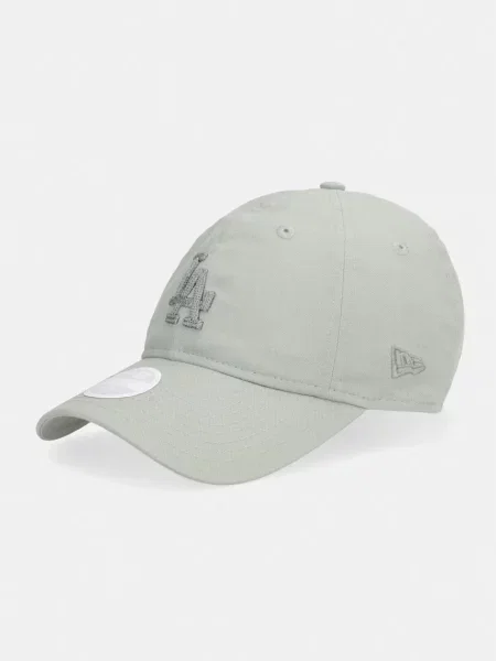 New Era kapa s šiltom z dodatkom lana MIDI LINEN LA DODGERS zelena