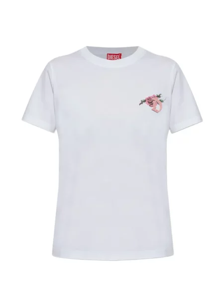 Tricou Diesel cu model floral alb