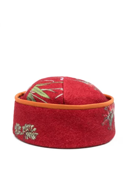 Căciulă Mantero 1902 cu model floral cu imagine roșu