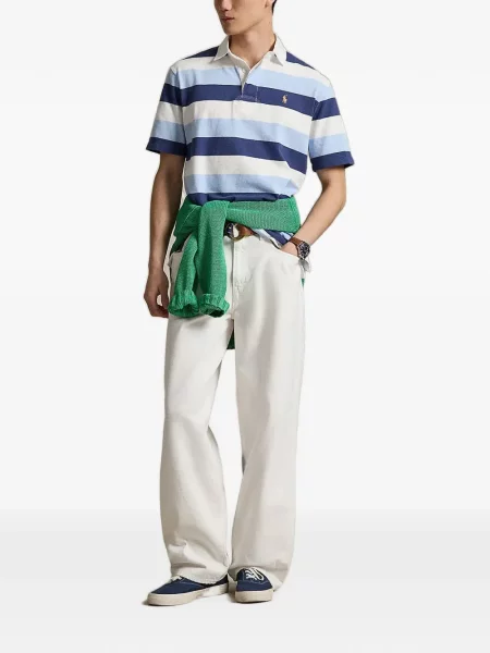 Gulerat tricou polo Polo Ralph Lauren cu decolteu în V fără mâneci maro