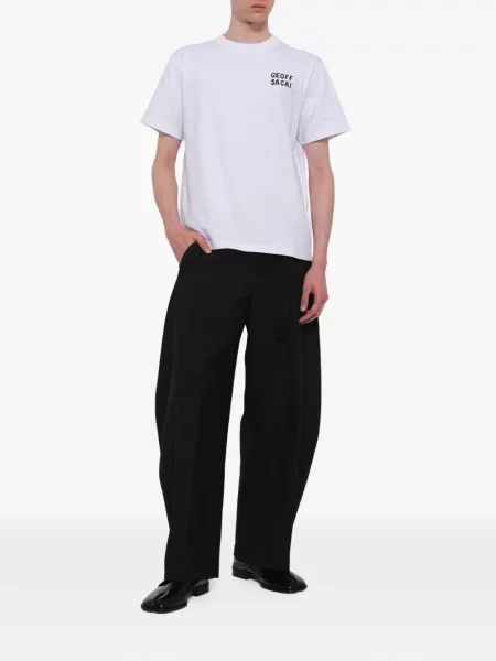 Tricou Sacai cu broderie alb