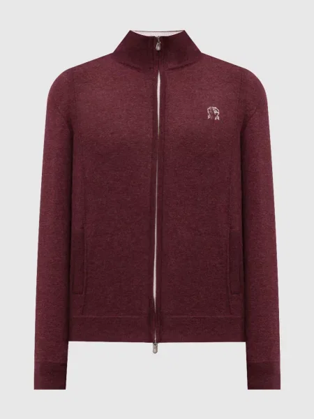 Куртка Brunello Cucinelli с вышивкой бордовая