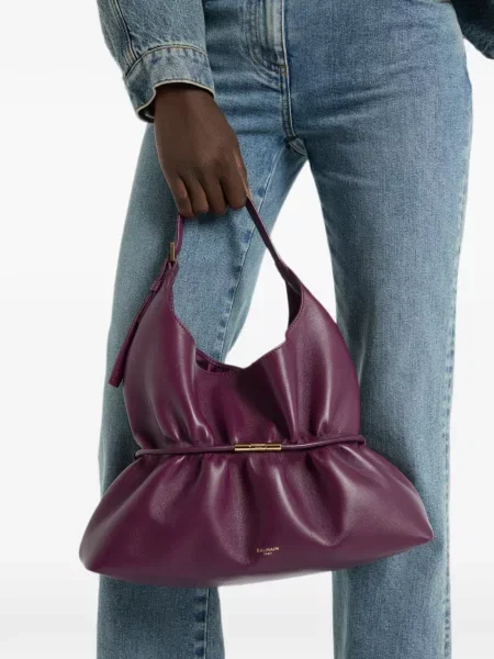 Geantă Balmain din piele violet