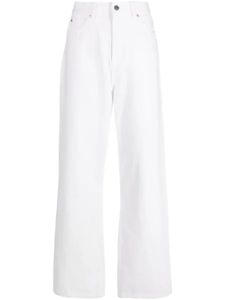 Blugi drepți Wardrobe.nyc cu talie joasă alb