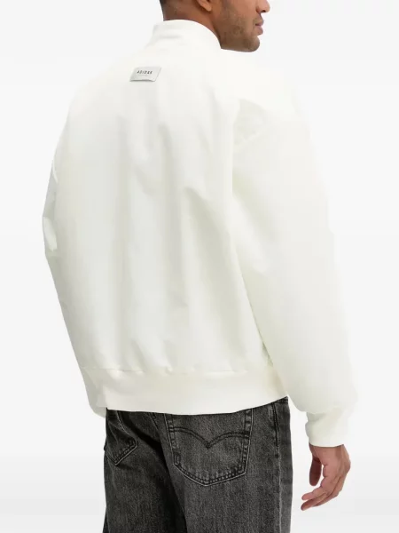 Geacă bomber Adidas cu dungi alb