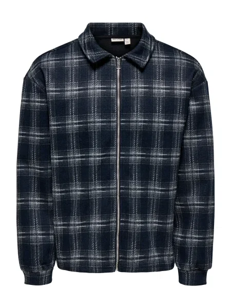 Only & Sons Srajca ONSHENDON nočno modra / siva bela