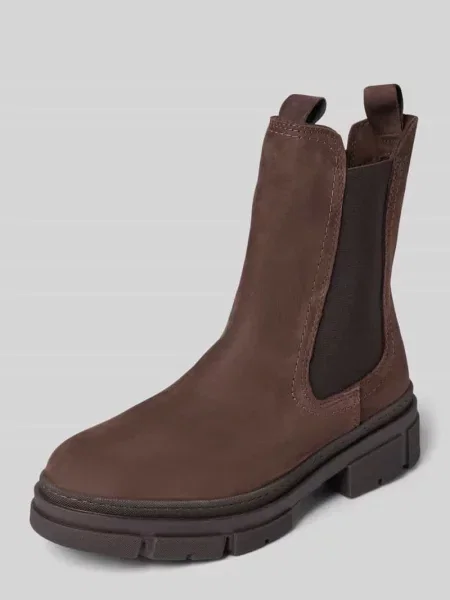Buty chelsea z welurowej skóry bydlęcej z naturalnej skóry Tamaris