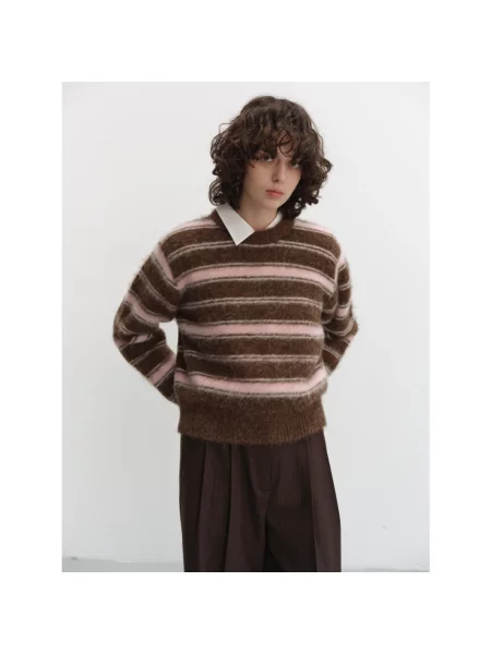 Sweter Dunst brązowy