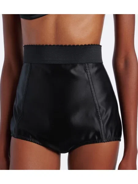 Saténové šortky Dolce&gabbana čierna
