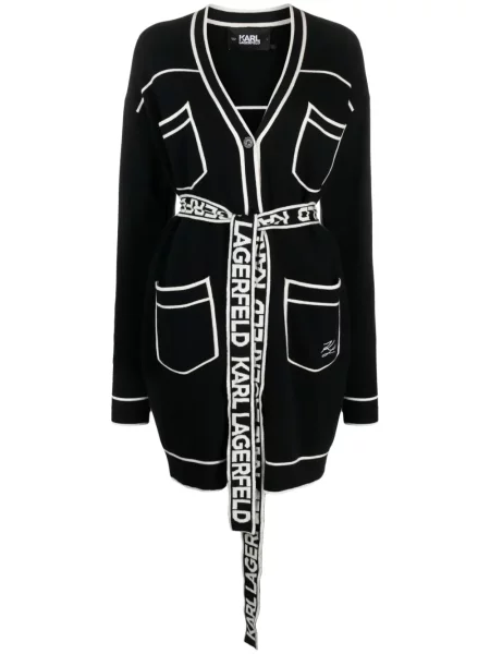 Cardigan Karl Lagerfeld cu imagine negru