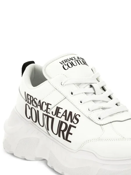 Sneakerși Versace Jeans Couture cu imagine chunky alb