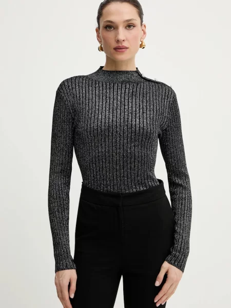 Morgan sweter lekki z półgolfem MCORIA czarny