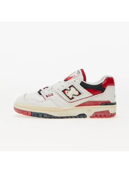Кожени маратонки New Balance бяло червено