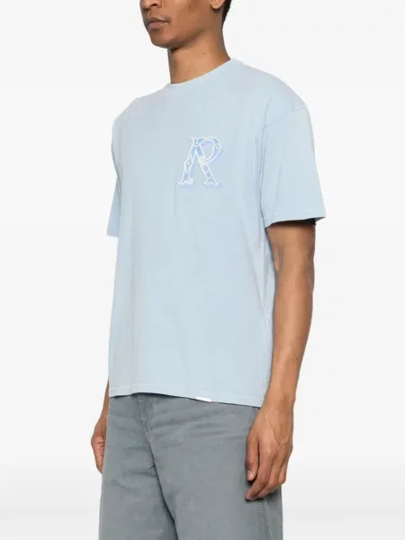 Tricou Represent cu broderie cowboy albastru