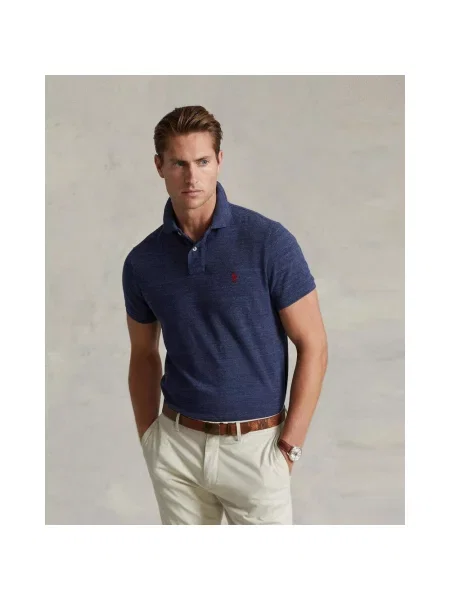 Koszulka polo Ralph Lauren The Iconic Mesh granatowe XS niebieska