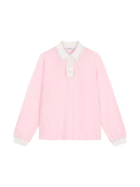 OH APRIL Tricou Jolina roz / roz pudră alb