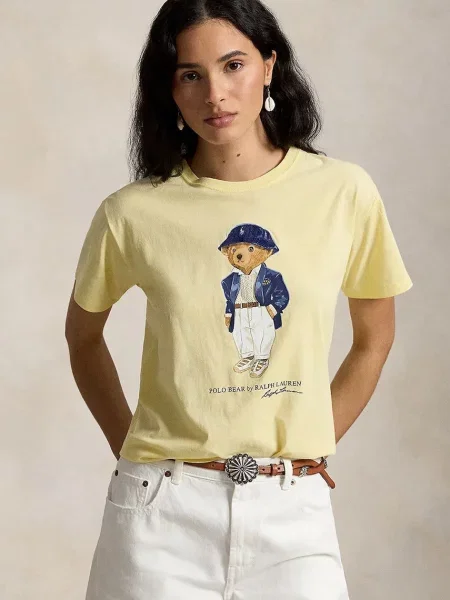 Polo Ralph Lauren tricou pentru femei din galben