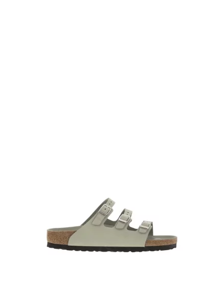 Klapki Birkenstock na ramiączkach zielone